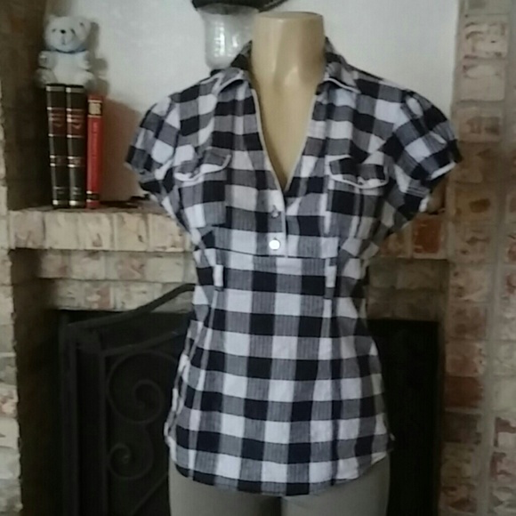 Heart Soul Casual Plaid Blouse - Picture 1 of 8